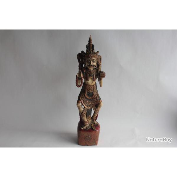 Sculpture Divinit� Hindoue bois sculpt�