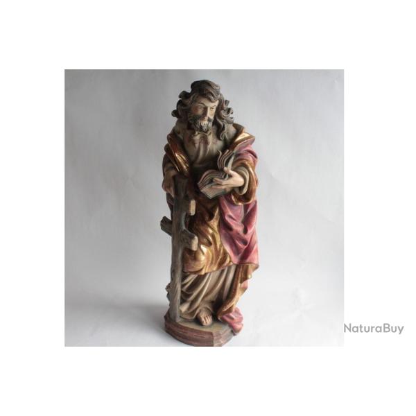 Grande statue Ap�tre Saint Philippe bois sculpt�