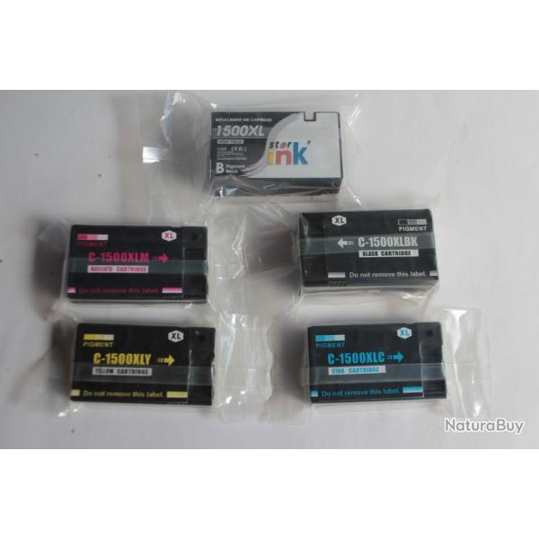 Lot 5 Cartouches d'encre compatibles Canon C1500XL