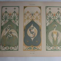 Estampe Garniture Journal décoration A.Smit 1900