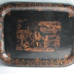 Plateau tôle Vernis Martin XIXe siècle