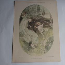 Estampe Éveil printanier Journal décoration Rud. Rössler 1900