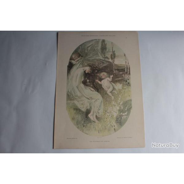 Estampe veil printanier Journal dcoration Rud. Rssler 1900