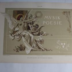 Estampe Diplôme Journal décoration Rud. Rössler 1900