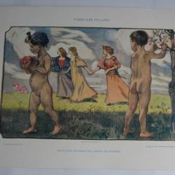 Estampe Remplissage Figuratif Journal décoration Ludwig et Hoffmann 1900