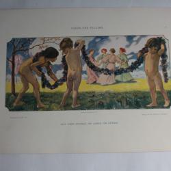 Estampe Remplissage Figuratif Journal décoration Ludwig et Hoffmann 1900