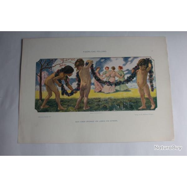 Estampe Remplissage Figuratif Journal dcoration Ludwig et Hoffmann 1900