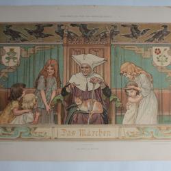 Estampe Décoration chambre d'enfant Journal décoration G. Sturm 1900