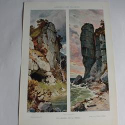Estampe Paysages Journal décoration Jul. Menzel 1900