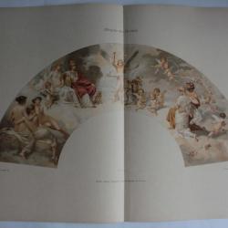 Estampe Allégorie du mariage Journal décoration G. Sturm 1900