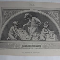 Estampe Lunette Architectes Journal décoration G. Sturm 1900