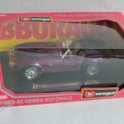 BURAGO voiture 1/24 Ford AC Cobra 427 1965 cod 0513