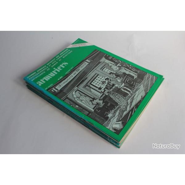 11 magazines Armuriers Confidentiel anne 1977 complet