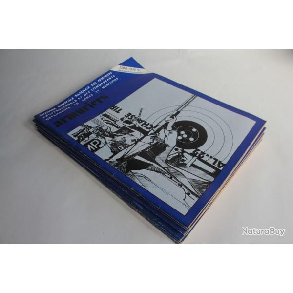 11 magazines Armuriers Confidentiel anne 1976 complet