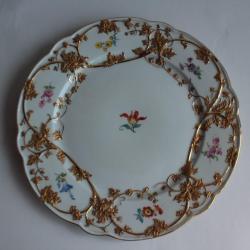 MEISSEN Assiette porcelaine Fleurs