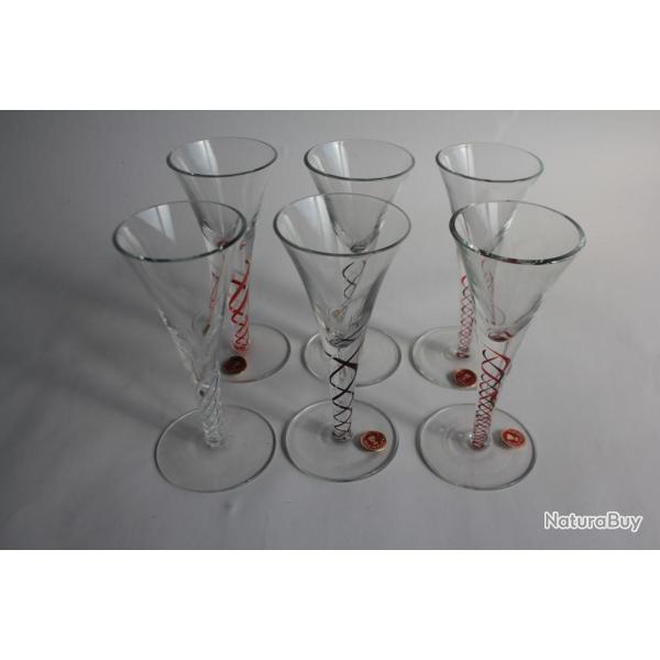 Verres � vin air twist Torsade Made in Roumania (x6)