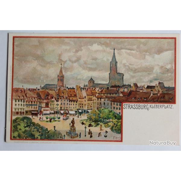 CPA illustr�e France Bas-Rhin Strassburg Kleberplatz F. Hoch