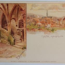 CPA illustrée Allemagne Kloster Maulbronn Schmöhl