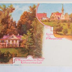 CPA Suisse Kirche zu St Margarethen bei Basel Kaffeewirtschaft