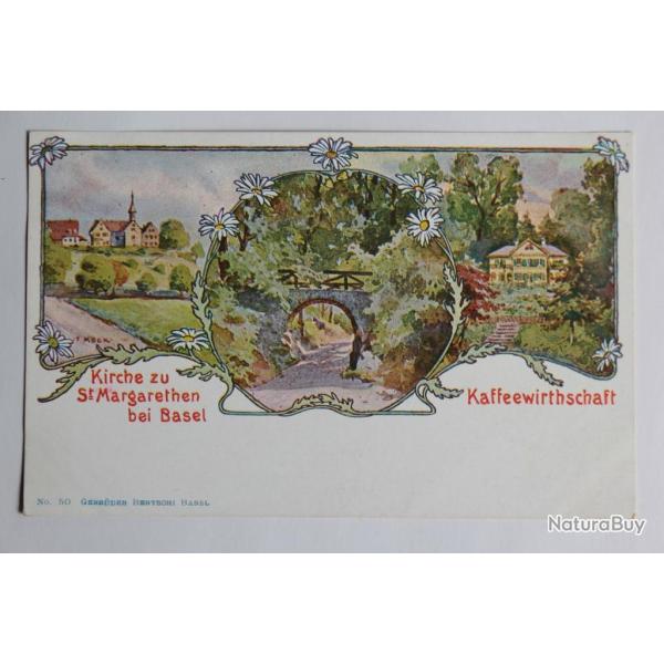 CPA Suisse Kirche zu St Margarethen bei Basel Kaffeewirtschaft