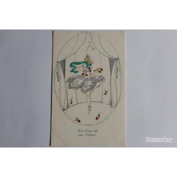 CPA illustr�e Koehler Mela Der Tanz mit den Tulpen B.K.W.I. 423-2