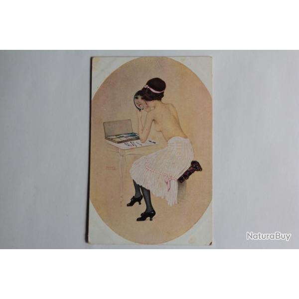 CPA illustr�e Rapha�l Kirchner Peinte par elle m�me Femme