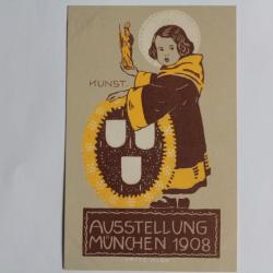 CPA illustrée Ausstellung München 1908 Fritz Klee Allemagne