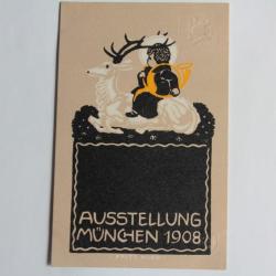 CPA illustrée Ausstellung München 1908 Moos Allemagne