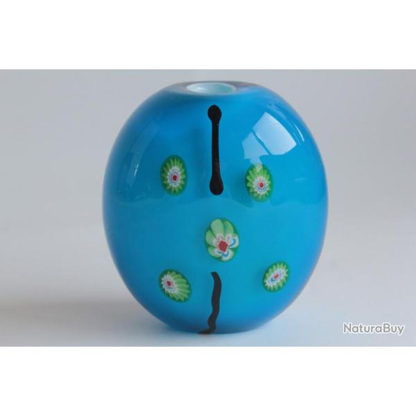 Vase verre Murano bleu Murines