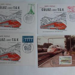 Lot Cartes Maximum Ain Culoz Gare SNCF