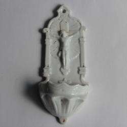Bénitier porcelaine Christ