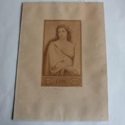 Nicolas-Auguste GALIMARD Photographie Tableau L'Ode envoi dédicacé