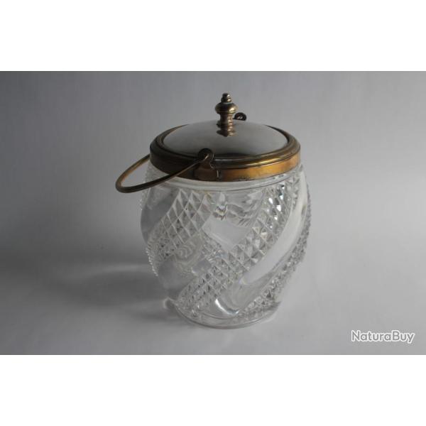 BACCARAT Pot Seau � biscuits cristal taill�