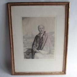 Gravure Lucien Chiron maire Chambéry André JACQUES