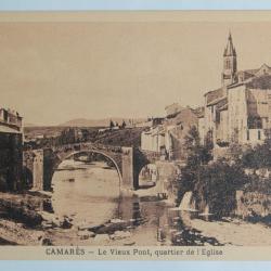 CPA Aveyron Camarès Le Vieux Pont quartier de l'Église