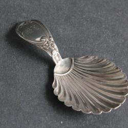 Ancienne Cuill&egrave;re &agrave; th&eacute; argent coquillage Tea caddy spoon