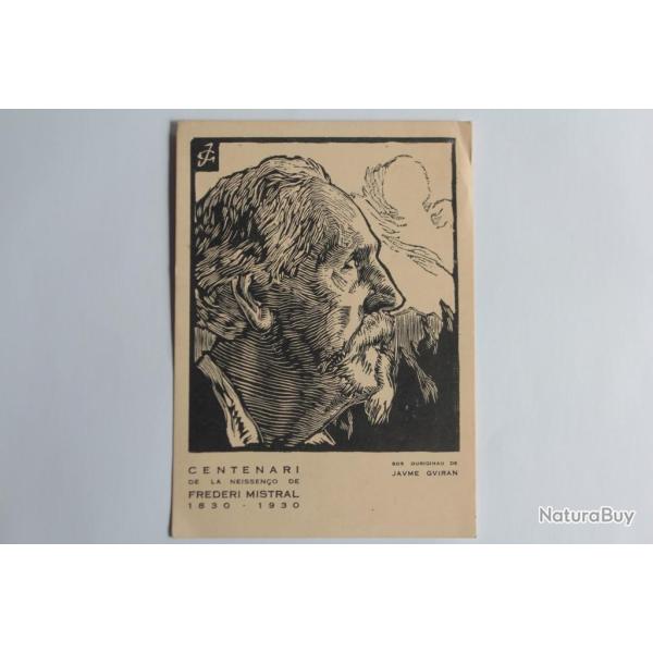 CPA Centenari Fr�d�ri Mistral bois grav� Jaume Guiran