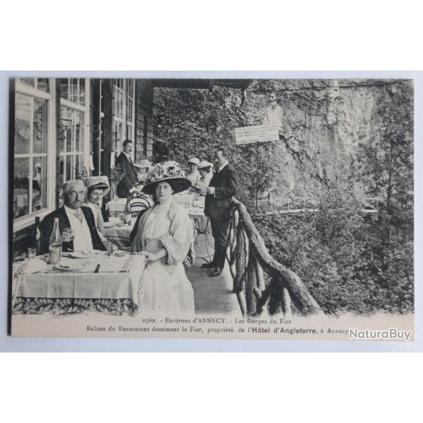 CPA Haute-Savoie Annecy Gorges du Fier Restaurant H�tel d'Angleterre