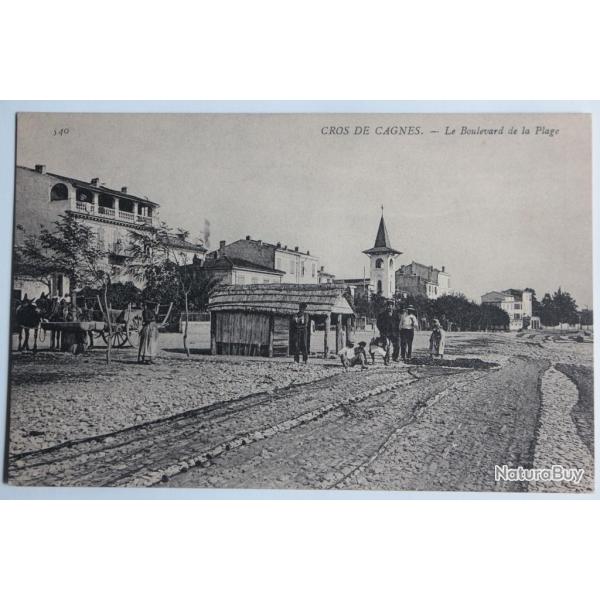 CPA Alpes Maritimes Cros de Cagnes Le boulevard de la Plage