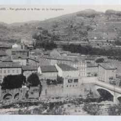 CPA Ardèche Le Cheylard  Vue générale et le Pont de la Ginguette