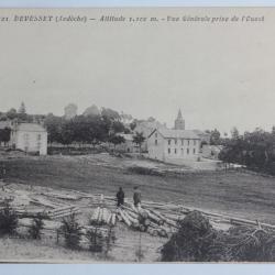 CPA Ardèche Devesset Vue générale prise de l'Ouest Scierie