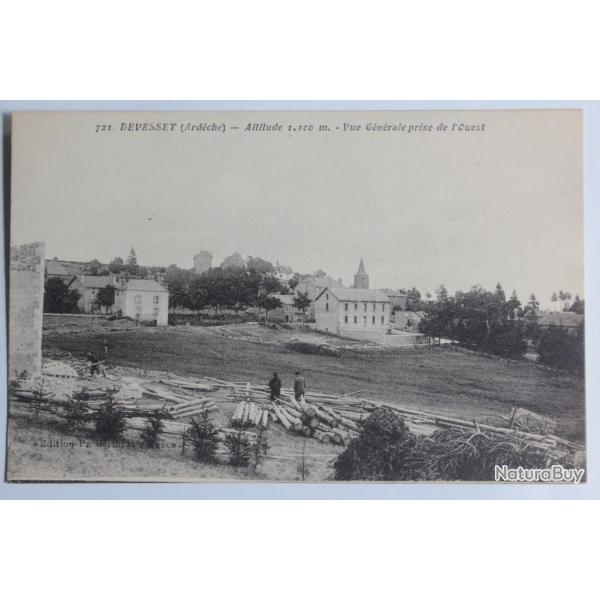 CPA Ard�che Devesset Vue g�n�rale prise de l'Ouest Scierie