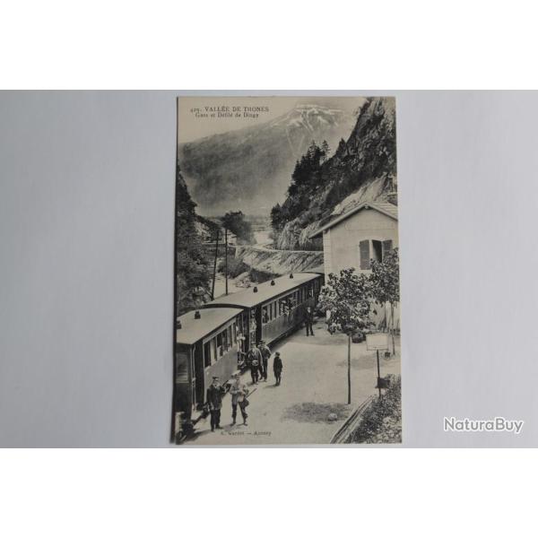 CPA Haute-Savoie Vall�e de Th�nes Gare et D�fil� de Dingy