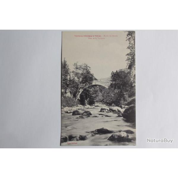 CPA Haute-Savoie Tramway d'Annecy � Th�nes Aravis Pont de la Vacherie