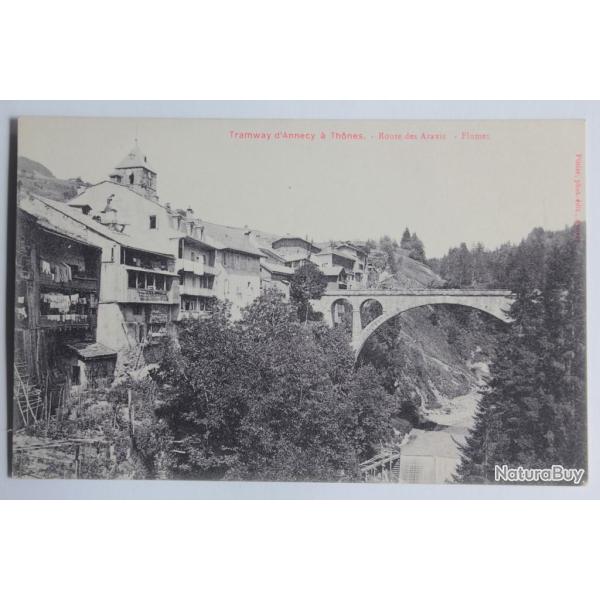 CPA Haute-Savoie Tramway d'Annecy � Th�nes Route des Aravis Flumet