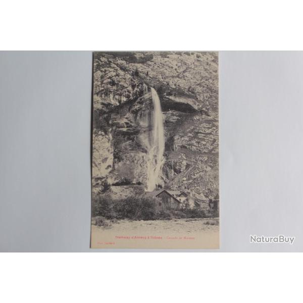 CPA Haute-Savoie Tramway d'Annecy � Th�nes Cascade de Morette