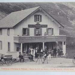 CPA Haute-Savoie Tramway d'Annecy à Thônes Col Aravis Chalet Hôtel