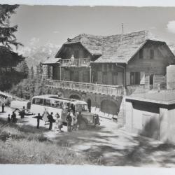 CPSM Suisse Poste des Mayens de Sion arrivée de l'auto-car