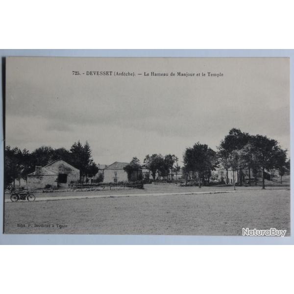 CPA Ard�che Devesset Le Hameau de Manjour et le Temple