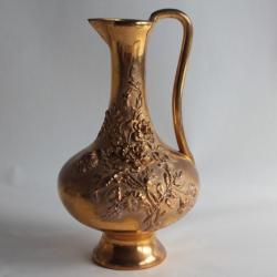 Pichet bronze G. Jackson Fleurs Art nouveau